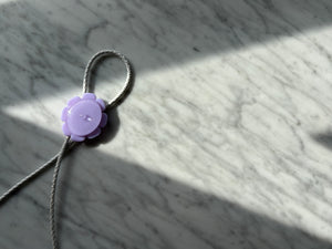 Fused Glass Bolo Tie - Lavender